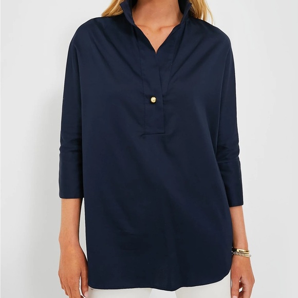 Tuckernuck Navy Willow Blouse NEW - Size XXS - Picture 3 of 8